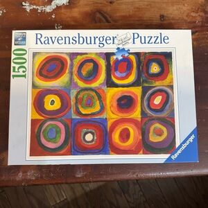 Ravensburger Kandinsky Color Study of Squares and Circles Like new 1500pc puzzle